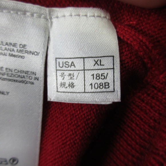 Brooks Brothers 1/4 Zip Pullover Sweater Men XL Red Extra Fine Merino Wool 446 - Picture 4 of 11